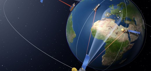 Illustrazione della futura costellazione del sistema EDRS