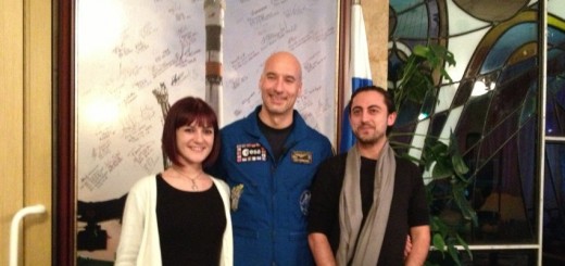 Ilaria Sardella, Luca Parmitano e Norberto Cioffi a Star City. Fonte: Norberto Cioffi