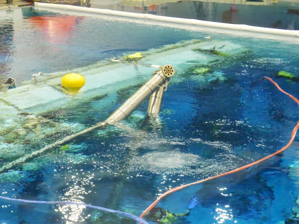 Il braccio robotico Canadarm 2 del NBL al JSC. Fonte: Samantha Cristoforetti