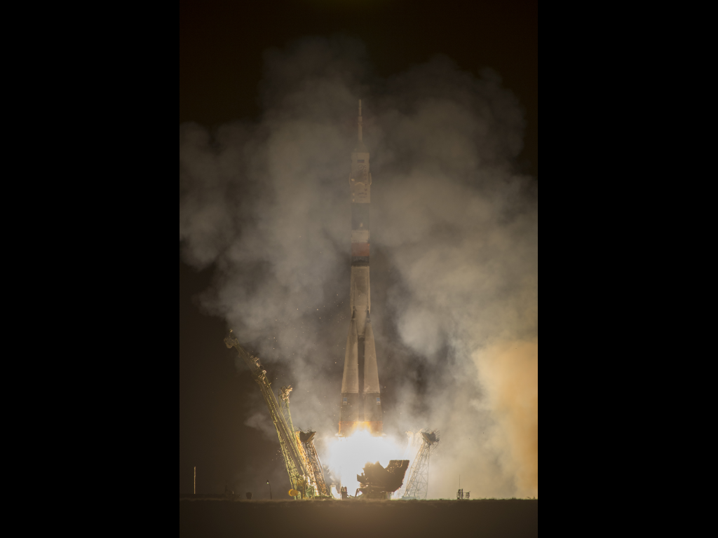 Il liftoff della Sojuz TMA-10M è avvenuto il 25 Settembre alle ore 22:58 italiane dal Cosmodromo di Bajkonur, in Kazzakhstan. Photo credit: NASA/Carla Cioffi
