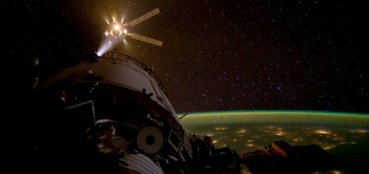 ATV-3 Johannes Kepler manovra i thruster poco prima dell'attracco alla ISS. Fonte: NASA
