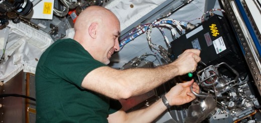 Luca Parmitano sostituisce un Water Pump Assembli di Columbus. Fonte: NASA
