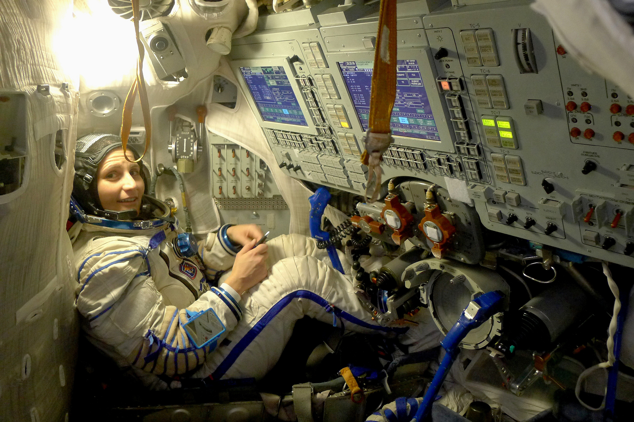 Samantha Cristoforetti nel simulatore Soyuz a Star City. Fonte: Samantha Cristoforetti