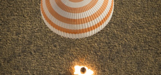 L'atterraggio della Soyuz TMA-08M. Fonte: NASA/Bill Ingalls