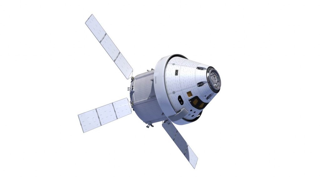 Immagine artistica di Orion con modulo di servizio derivato da ATV. Credits: NASA