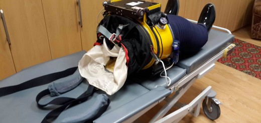 L’equipaggiamento russo Chibis-M per riadattare il sistema cardiovascolare alla gravità dopo l’assenza di peso. Fonte: Samantha Cristoforetti