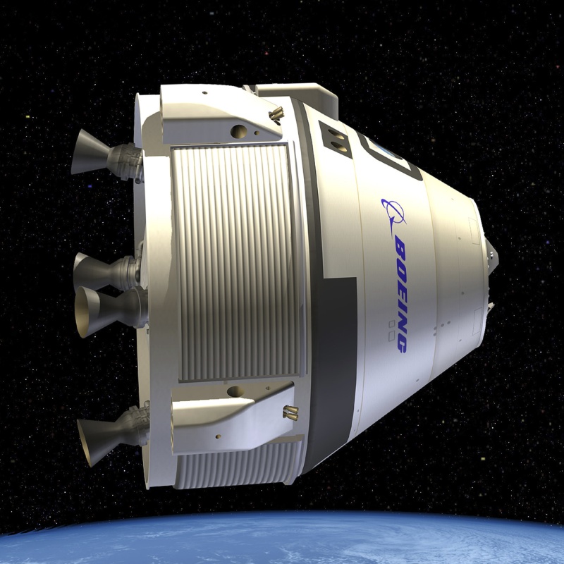 Rendering della capsula CST-100. Credit: Boeing.