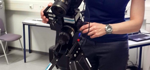 Samantha Cristoforetti con NightPod all'EAC di Colonia. Credit: Samantha Cristoforetti