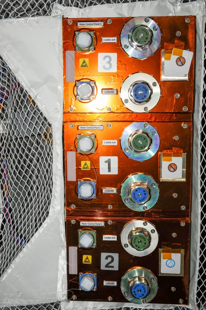 Il pannello di controllo dei liquidi dell'ATV. Credit: NASA