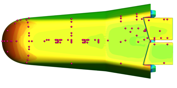 La disposizione dei sensori applicati sullo scudo termico di IXV. Credit: ESA.