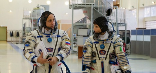 Samantha Cristoforetti e Anton Shkaplerov prima di una simulazione Soyuz. Credit: GCTC