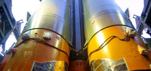 Il razzo Soyuz TMA-15M sulla rampa 31/6 di Baikonur. Credit: Oleg Kononenko