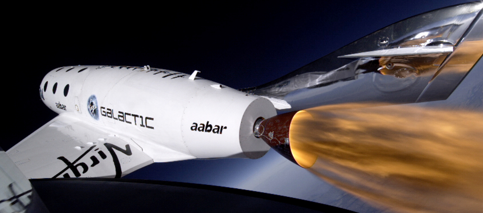 Lo SpaceShipTwo nel terzo volo supersonico. Image credit: Virgin Galactic.