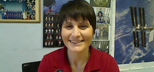 Un momento dell'intervista di AstronautiCAST di Samantha Cristoforetti
