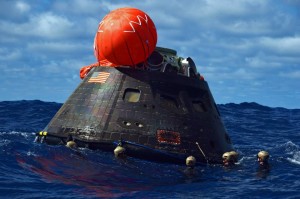 Il recupero della capsula Orion EFT-1. Credit: NASA