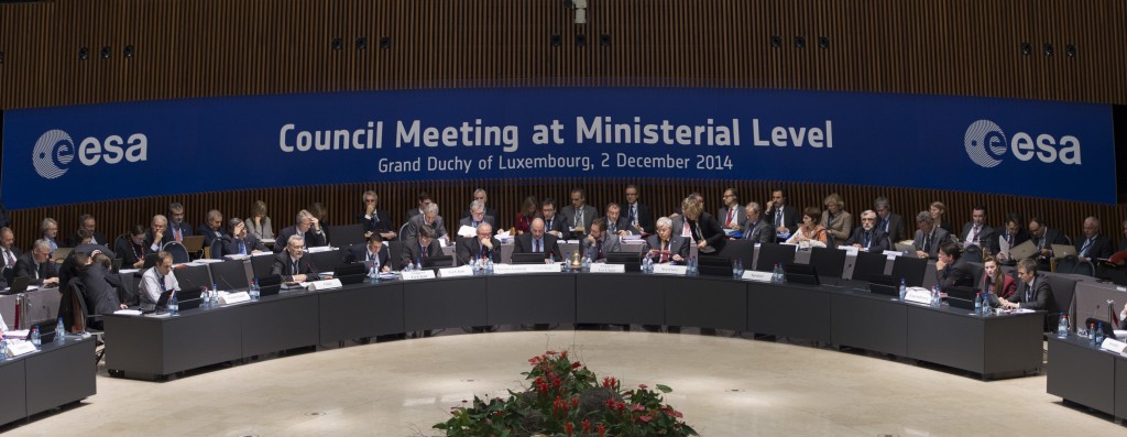 Riunione Ministeriale ESA, Lussemburgo, 2 dicembre 2014 Credits: ESA