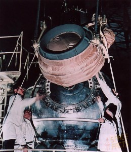 Il modulo gonfiabile di Voschod 2 che funse da airlock. Credits: www.spacefacts.de