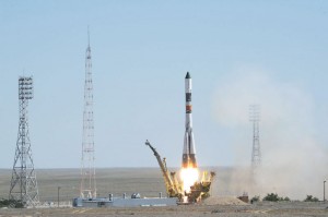 La Progress M-28M al lancio. Credit: RCS Energia