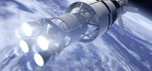 Rendering dell'EUS con la capsula Orion. Credit: Boeing