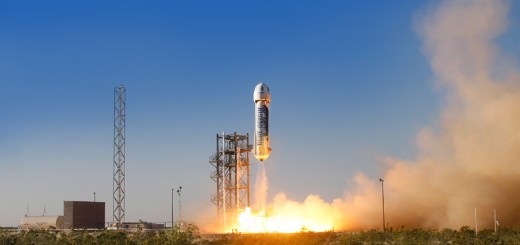 Il decollo della capsula New Shepard dello scorso 29 Aprile, avvenuta dal West Texas Launch site della compagnia. (C) Blue Origin