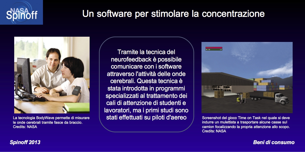 Un software per stimolare la concentrazione © NASA / Veronica Remondini