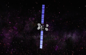 Il satellite Intelsat-29e con le antenne e i pannelli solari dispiegati in una rappresentazione artistica. Credits: Intelsat
