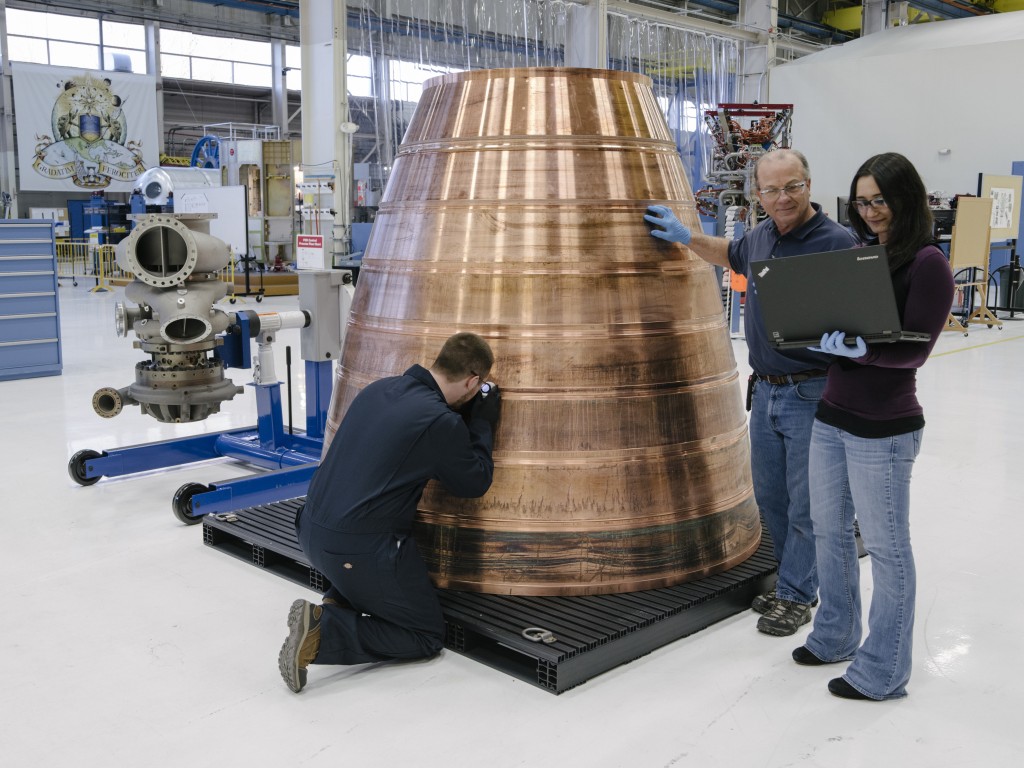 L'ugello del nuovo motore BE-4. Credit: Blue Origin