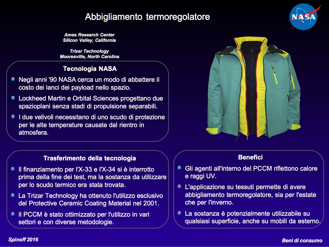 Abbigliamento termoregolatore © NASA / Veronica Remondini