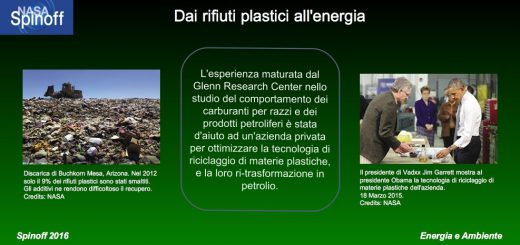 Trasformazione dei rifiuti plastici in petrolio © NASA / Veronica Remondini