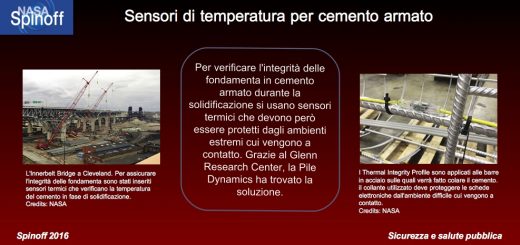 Sensori termici per cemento armato © NASA / Veronica Remondini