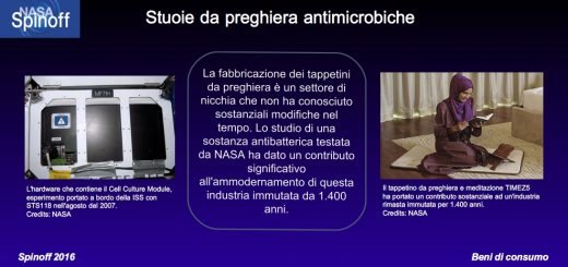 Stuoie da preghiera antimicrobiche © NASA / Veronica Remondini
