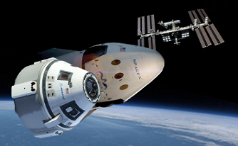 Boeing CST-100 Starliner e SpaceX Dragon V2. Credit NASA