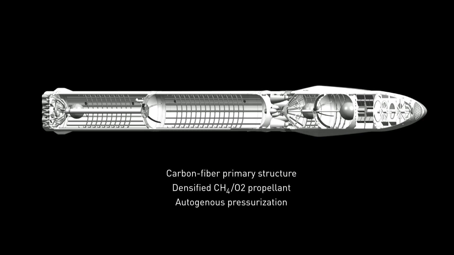 Spaccato interno del booster e della navetta di traporto. Credit: SpaceX