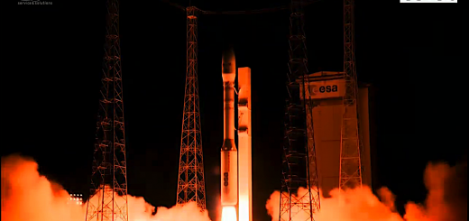 Il decollo del razzo Vega nella missione VV07. Credits: ESA