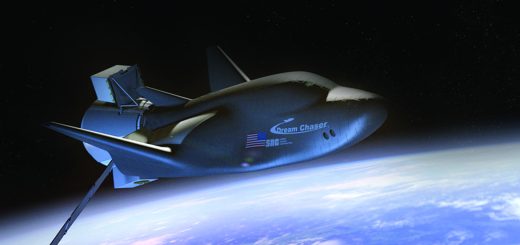 Elaborazione artistica del Dream Chaser in orbita Fonte: SNC
