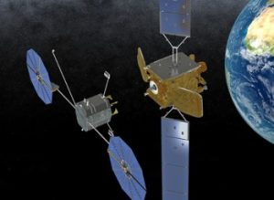 Una rappresentazione di MEV in avvicinamento a un satellite Credits: Orbital ATK