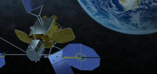 Una rappresentazione artistica del MEV agganciato a un satellite Credits: Orbital ATK