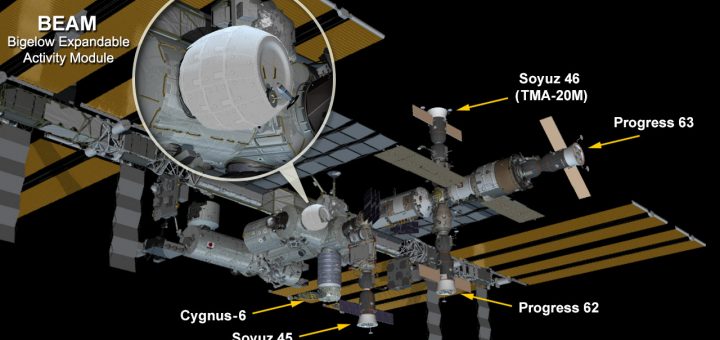 La posizione di BEAM nel complesso della ISS - (C) NASA