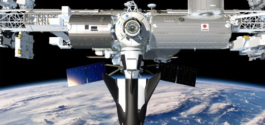 Il Dream Chaser Cargo sulla ISS in una rappresentazione artistica Credits: SNC