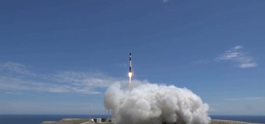 Il lancio del razzo Electron della missione It's Business Time. Credit: Rocket Lab