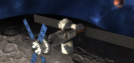 Elaborazione artistica del Lunar Gateway secondo Lockheed Martin Credits: Lockheed Martin