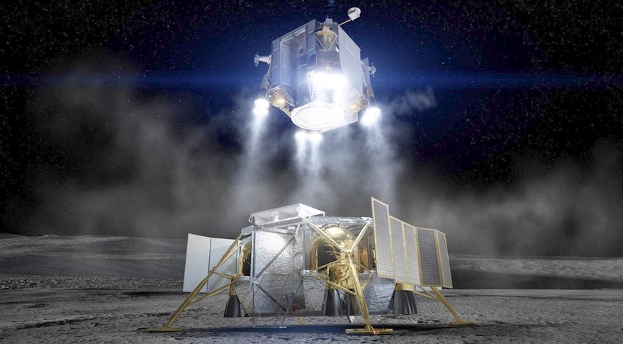 Rappresentazione artistica del lander lunare di Boeing. Credit: Boeing