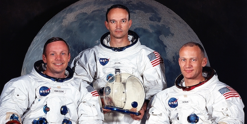 L'equipaggio della Apollo 11. Credits: NASA