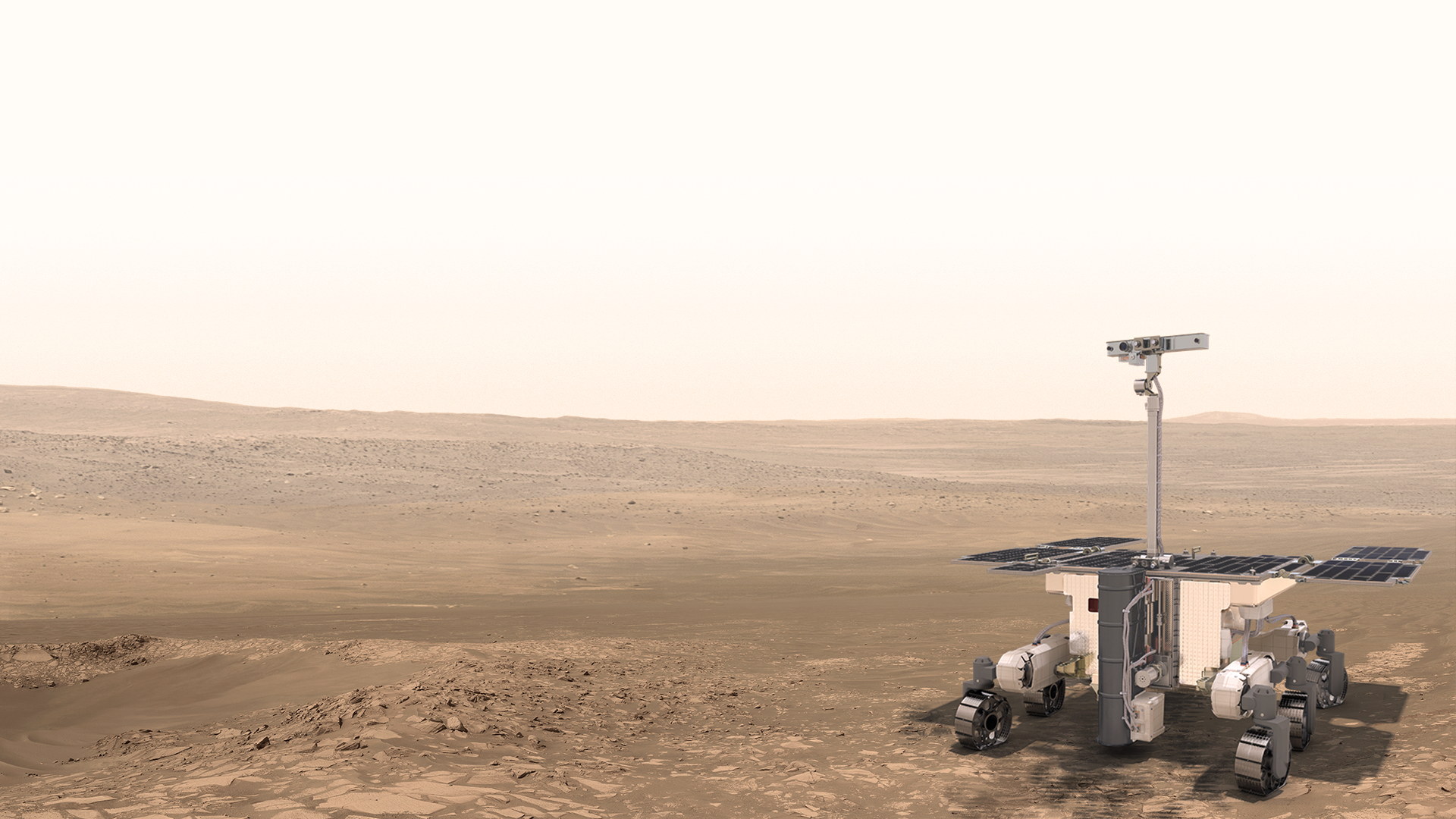 Immagine artistica del rover Rosalind Franklin. Crediti: ESA