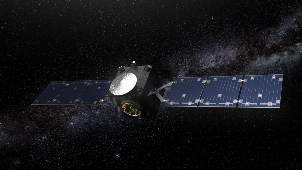 Rappresentazione artistica di Hera in volo. Crediti: NASA