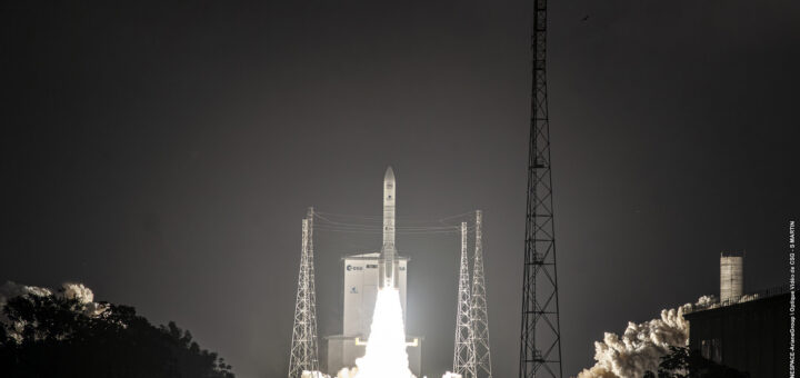 Decollo del razzo Ariane 6 per il volo VA268. Crediti: ESA